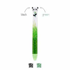 Legami Panda Two-Colour Ballpoint Pen Green & Black