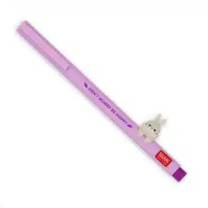 Legami Gel Pen with "Don't Worry Be Hoppy" Bunny Animal Decoration - Lovely Friends