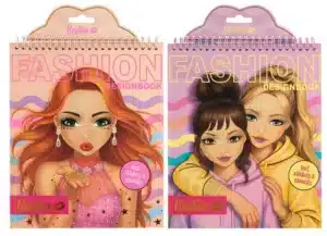 Besties Fashion Designer Book Neon 24x20cms - 2 Assorted
