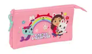 Gabby's Dollhouse Triple Compartment Pencil Case