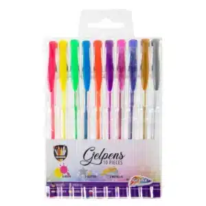 Gel Pens Set, 10pcs In Pet Case