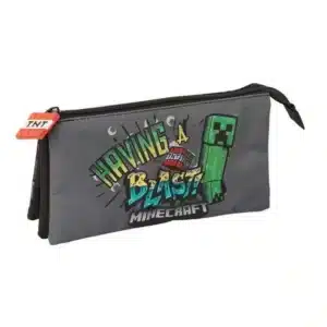 Triple Compartment Pencil Case Minecraft - Graffiti