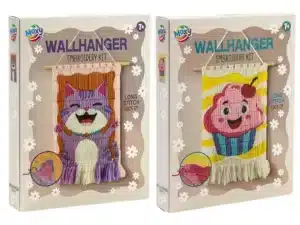 Wall Hanger Embroidery Kit Long Stitch, 2 Assorted