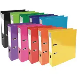 A4 Lever Arch File 70mm Assorted Colours