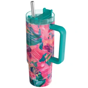 Quokka Drop Safe Thermal Stainless Steel Mug Vibe Midnight Forest 880ml Vibe Oil Petals
