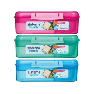 Sistema 1.65 L Bento Lunch Box To Go With Yorgut Pot