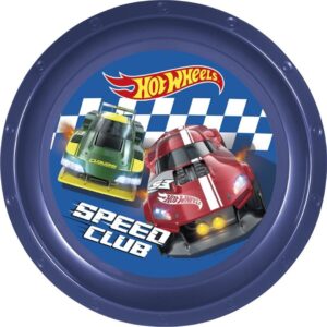 Plastic Plate Hot Wheels Blue Fire