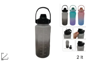 Plastic Multicolour 2 Ltrs Bottle with Handle