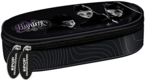 Demon Hunters Oval Pencil Case Black one zipper