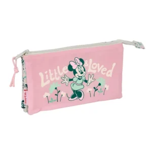 Triple Compartment Pencil Case Minnie Mouse Minty