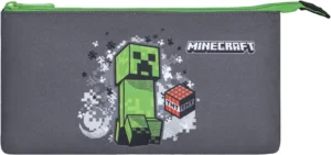Three Compartment  Pencil Case Minecraft Short Fuse