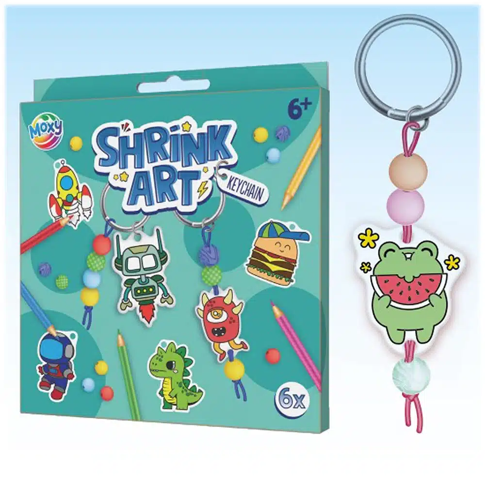 Moxy Shrink Art Keychain Set, 6 Pieces - Image 3