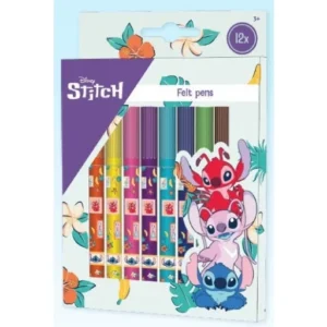 Disney Lilo & Stitch Felt Tip Pens 12pcs -14.7x11.2x1.1cm