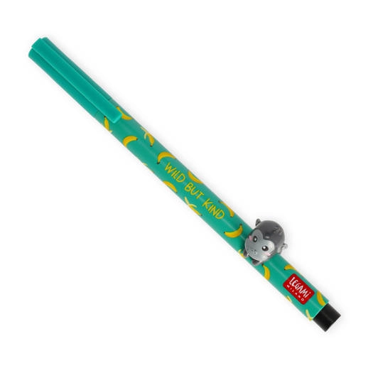 Legami Lovely Friends Black Ink Gel Roller - Gorilla