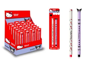 Set 2 Erasable Gel Pens Hello Kitty & Friends